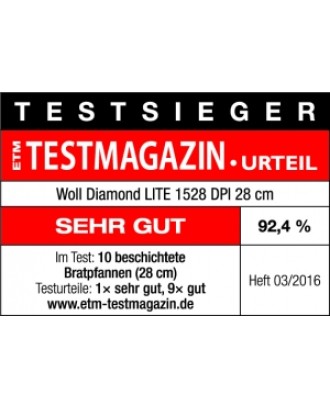 Tigaie grill patrata Diamond Lite 24x24 cm - WOLL